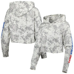 Philadelphia 76ers Lusso Women's Maia Tri-Blend Cropped Quarter-Zip Top Gray/White outlet