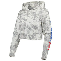 Philadelphia 76ers Lusso Women's Maia Tri-Blend Cropped Quarter-Zip Top Gray/White outlet
