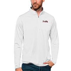 Atlanta Braves Antigua Tribute Quarter-Zip Pullover Top - White Pullover