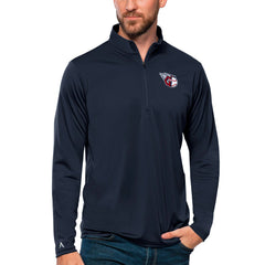 Cleveland Guardians Antigua Tribute Quarter-Zip Pullover Top - Navy Pullover