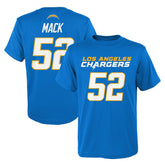 Khalil Mack Los Angeles Chargers Youth Mainliner Player Name & Number T-Shirt - Powder Blue T-shirts