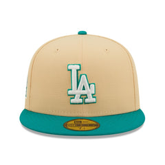Los Angeles Dodgers New Era Mango Forest 59FIFTY fitted hat - Natural/Teal Hats