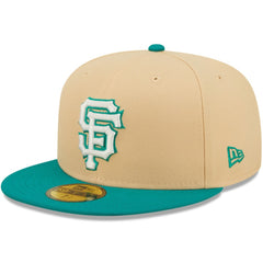 San Francisco Giants New Era Mango Forest 59FIFTY fitted hat - Natural/Teal Hats