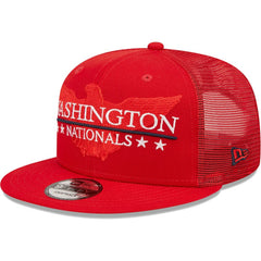 Washington Nationals New Era Patriot Trucker 9FIFTY Snapback Hat - Red Hats