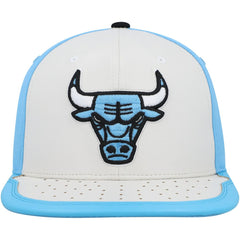 Chicago Bulls Day One Snapback Hat White/Light Blue - Mitchell & Ness