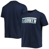 Seattle Kraken Levelwear Richmond Wordmark T-Shirt - Navy | US 4792449