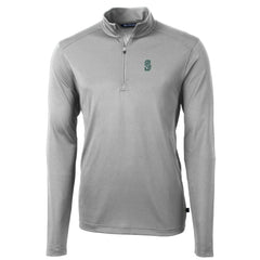 Seattle Mariners Cutter & Buck Big & Tall Virtue Eco Pique Quarter-Zip Pullover Jacket - Gray Jackets