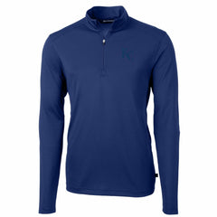 Kansas City Royals Cutter & Buck Big & Tall Virtue Eco Pique Quarter-Zip Pullover Jacket - Royal Jackets