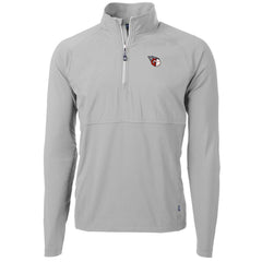 Cleveland Guardians Cutter & Buck Adapt Eco Knit Hybrid Recycled Quarter-Zip Pullover Jacket - Gray Jackets