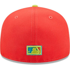 Boston Red Sox New Era Lava Highlighter Combo 59FIFTY Fitted Hat - Red/Neon Green Hats