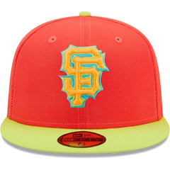 San Francisco Giants New Era Lava Highlighter Combo 59FIFTY Fitted Hat - Red/Neon Green Hats