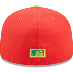 San Francisco Giants New Era Lava Highlighter Combo 59FIFTY Fitted Hat - Red/Neon Green Hats
