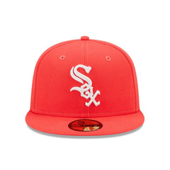 Chicago White Sox New Era Lava Highlighter Logo 59FIFTY Fitted Hat - Red Hats