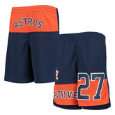 Jose Altuve Houston Astros Youth Pandemonium Name & Number Shorts - Navy Shorts