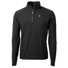 New York Giants Cutter & Buck Adapt Eco Knit Hybrid Recycled Quarter-Zip Raglan Jacket - Black Jackets