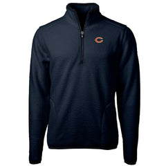 Chicago Bears Cutter & Buck Cascade Eco Sherpa Fleece Quarter-Zip Pullover Jacket - Navy Pullover