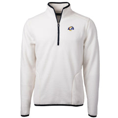 Los Angeles Rams Cutter & Buck Cascade Eco Sherpa Fleece Quarter-Zip Pullover Jacket - White Pullover