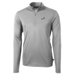 Philadelphia Eagles Cutter & Buck Big & Tall Virtue Eco Pique Quarter-Zip Pullover Jacket - Gray Pullover
