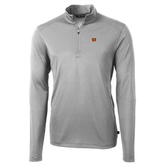 Cincinnati Bengals Cutter & Buck Big & Tall Virtue Eco Pique Quarter-Zip Pullover Jacket - Gray Pullover