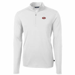 San Francisco 49ers Cutter & Buck Big & Tall Virtue Eco Pique Quarter-Zip Pullover Jacket - White Pullover