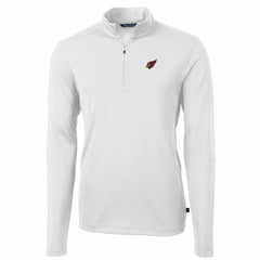 Arizona Cardinals Cutter & Buck Big & Tall Virtue Eco Pique Quarter-Zip Pullover Jacket - White Pullover