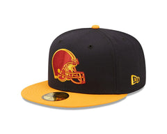 Cleveland Browns New Era 60th Anniversary 59FIFTY Fitted Hat - Navy/Gold Hats