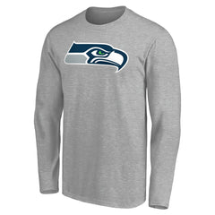 Seattle Seahawks Team Authentic Custom Long Sleeve T-Shirt - Gray T-shirts