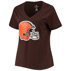 Deshaun Watson Cleveland Browns Women's Plus Size Player Name & Number V-Neck T-Shirt - Brown T-shirts