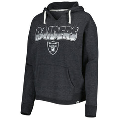 Las Vegas Raiders '47 Women's Color Rise Kennedy Notch Neck Pullover Hoodie - Black Hoodies