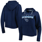Tennessee Titans '47 Women's Color Rise Kennedy Notch Neck Pullover Hoodie - Navy Hoodies