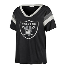 Las Vegas Raiders '47 Women's Phoenix V-Neck T-Shirt - Black T-shirts