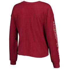 Arizona Cardinals '47 Women's Skyler Parkway Cropped Long Sleeve T-Shirt - Cardinal T-shirts