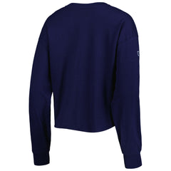 Tennessee Titans '47 Women's Skyler Parkway Cropped Long Sleeve T-Shirt - Navy T-shirts