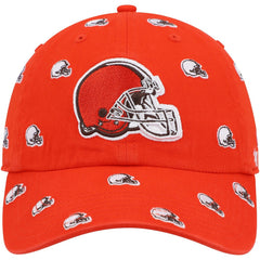 Cleveland Browns '47 Women's Confetti Clean Up Logo Adjustable Hat - Orange Hats