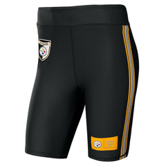 Pittsburgh Steelers WEAR by Erin Andrews Women's Biker Shorts - Black Shorts