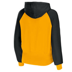 Pittsburgh Steelers WEAR by Erin Andrews Women's Colorblock Lightweight Full-Zip Hoodie - Gold Hoodies
