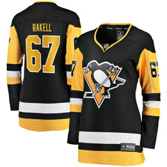 Rickard Rakell Pittsburgh Penguins Women's Fanatics Home Breakaway Player Jersey - Black | US 4801724