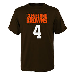 Deshaun Watson Cleveland Browns Youth Mainliner Player Name & Number T-Shirt - Brown T-shirts