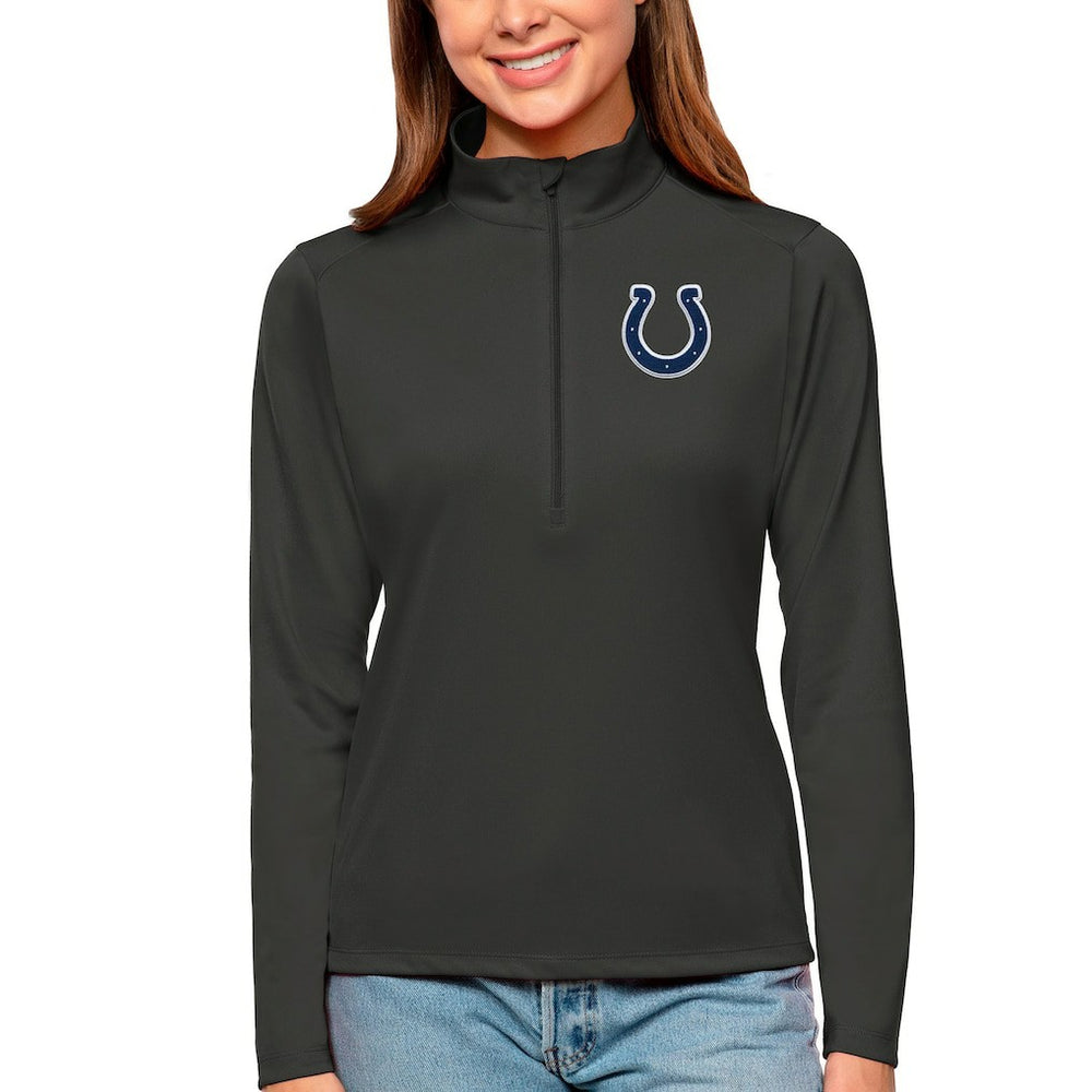 Indianapolis Colts Antigua Women's Tribute Half-Zip Top - Charcoal Tops