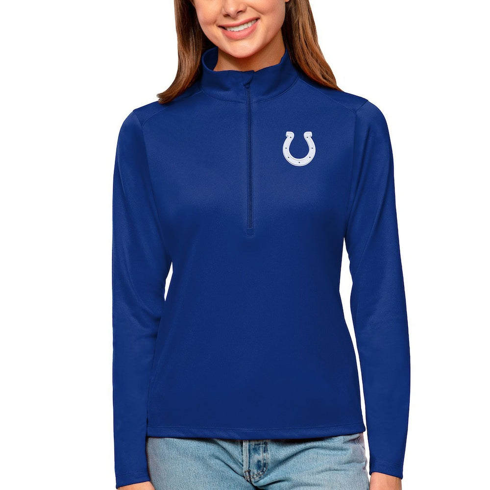 Indianapolis Colts Antigua Women's Tribute Half-Zip Top - Royal Tops