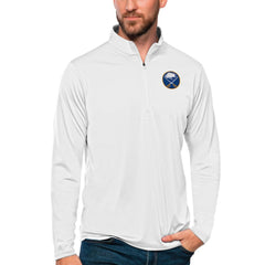 Buffalo Sabres Antigua Tribute Quarter-Zip Pullover Top - White | US 4809045