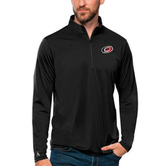 Carolina Hurricanes Antigua Tribute Quarter-Zip Pullover Top - Black | US 4809050