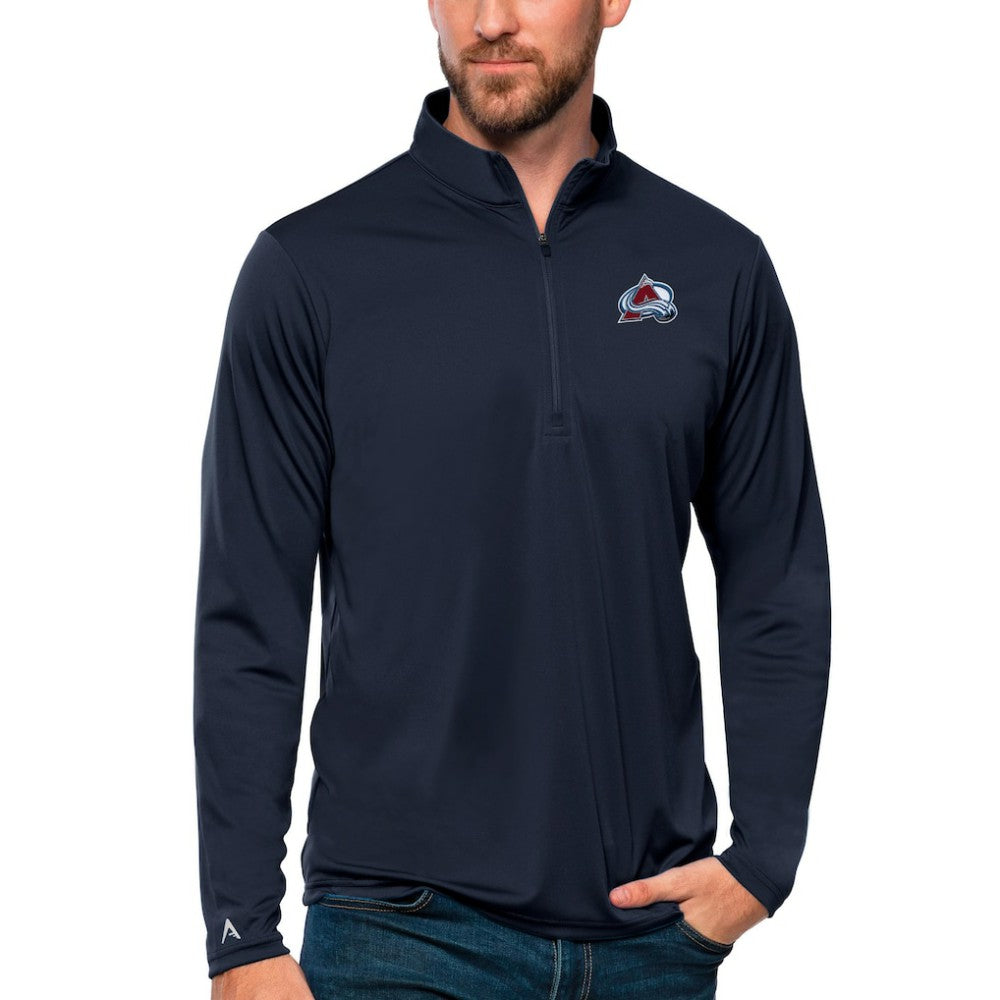 Colorado Avalanche Antigua Tribute Quarter-Zip Pullover Top - Navy | US 4809060