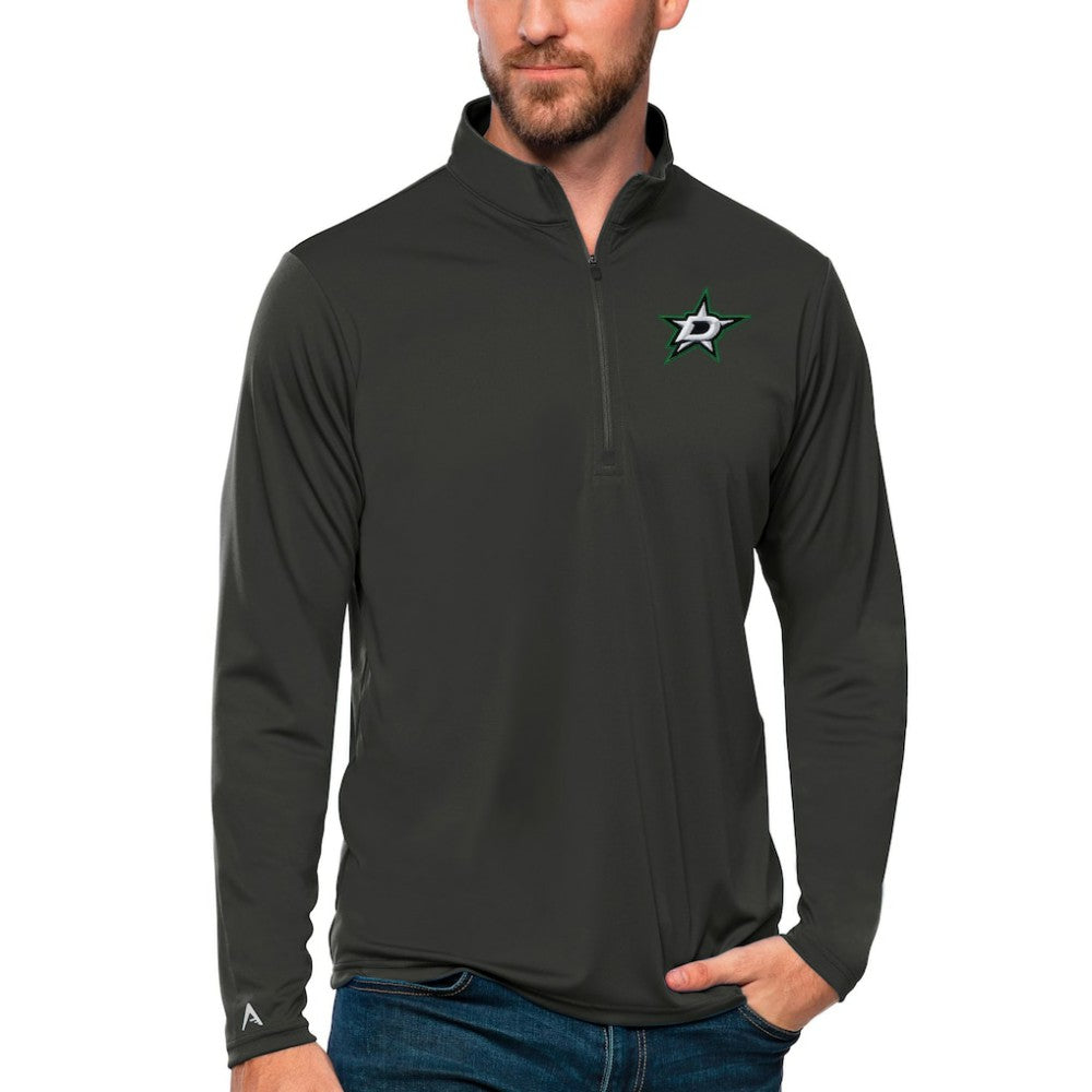 Dallas Stars Antigua Tribute Quarter-Zip Pullover Top - Charcoal | US 4809069