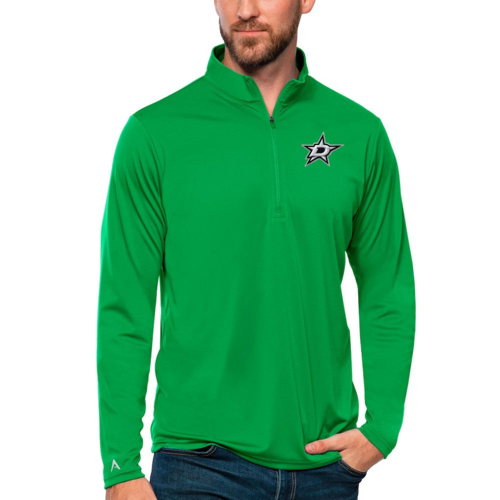 Dallas Stars Antigua Tribute Quarter-Zip Pullover Top - Kelly Green | US 4809071