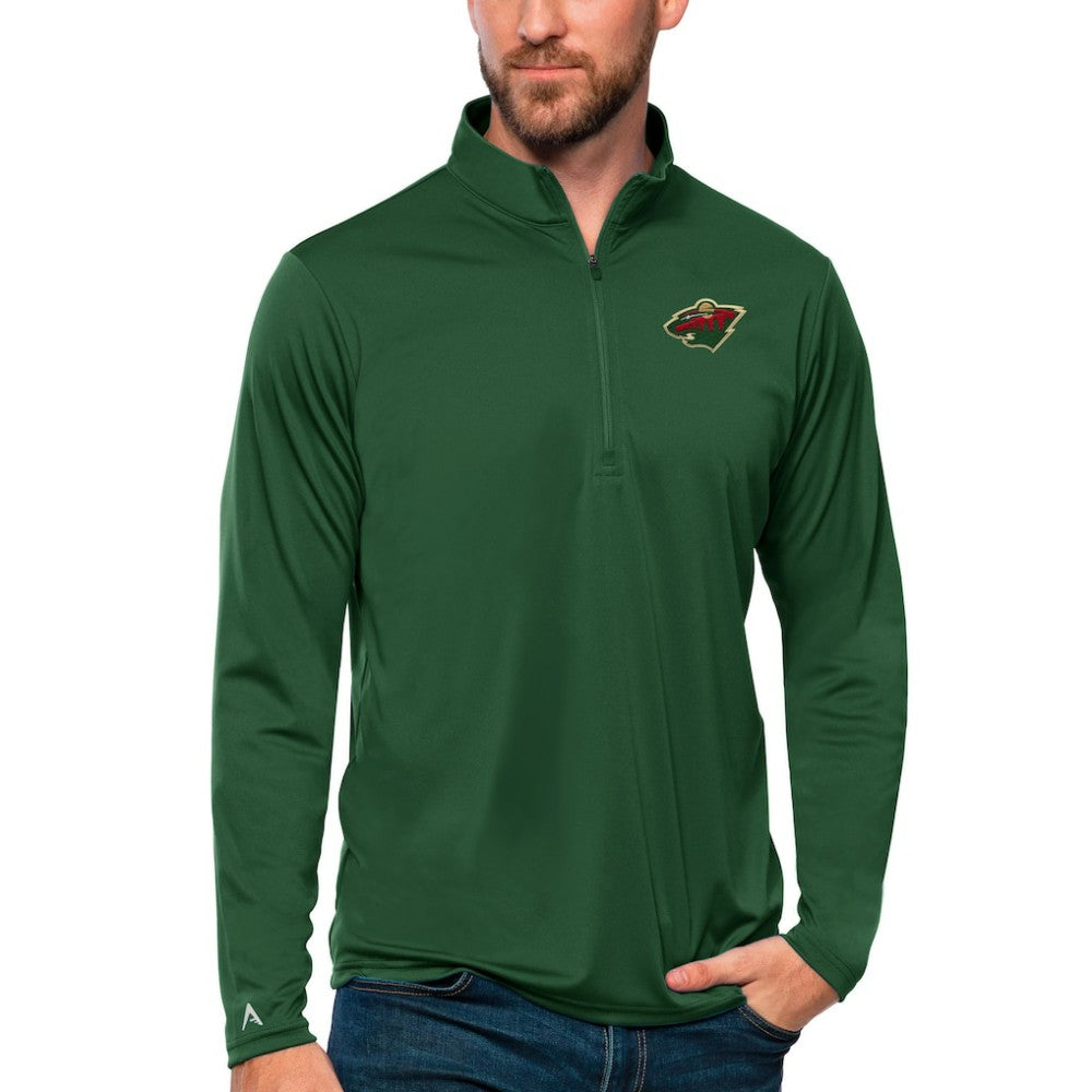 Minnesota Wild Antigua Tribute Quarter-Zip Pullover Top - Green | US 4809092