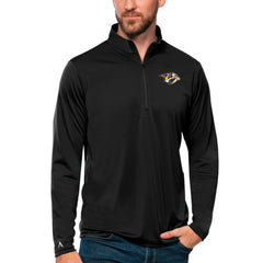 Nashville Predators Antigua Tribute Quarter-Zip Pullover Top - Black | US 4809101