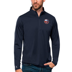 New York Islanders Antigua Tribute Quarter-Zip Pullover Top - Navy | US 4809111