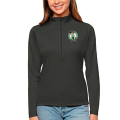 Boston Celtics Antigua Women's Tribute Half-Zip Top Charcoal