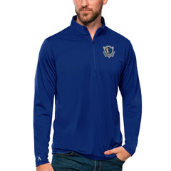 Dallas Mavericks Antigua Tribute Quarter-Zip Pullover Top Blue outlet